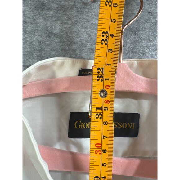 Giorgio Bissoni Mens White Dress Shirt Size 18 36/37 65% Polyester 35% Cotton - Picture 8 of 8